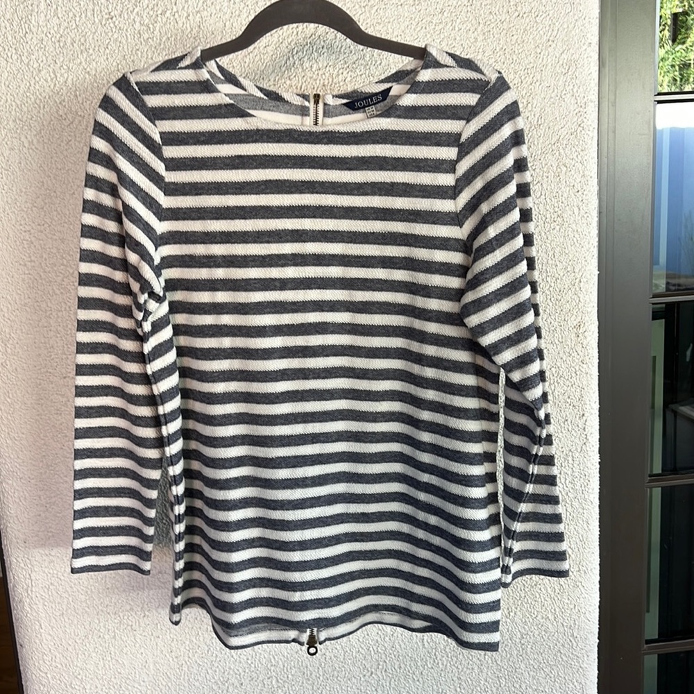 Joules striped zip-up top, size 6 US